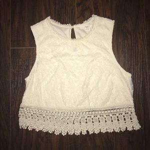Forever 21 white lace tank